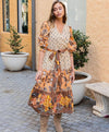 Seville Dress - Floral Brown