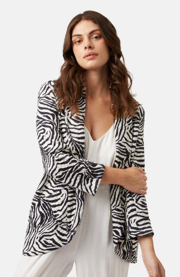 Boyfriend Jacket - Zebra Print