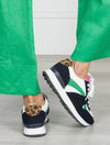 Dakota Sneaker - Navy/Green/Leopard
