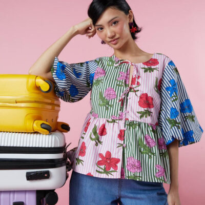 Gorman Woodblock Flora Top