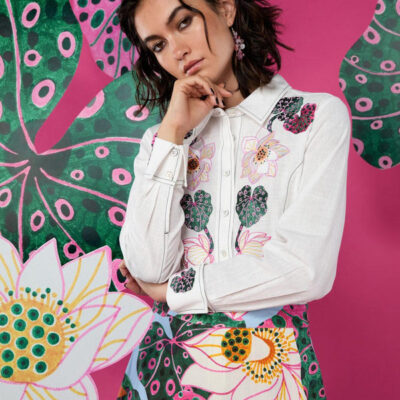 Gorman Lotus Leopard Embroidery Shirt
