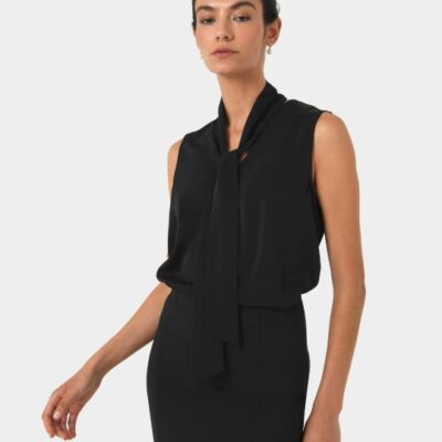 Forcast Mattie Detachable Bow Neck Top