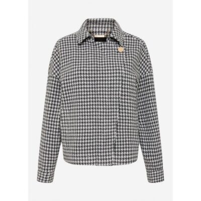 David Lawrence Symi Dogtooth Biker Jacket