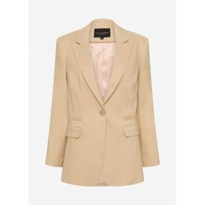 David Lawrence Sybil Longline Linen Blazer