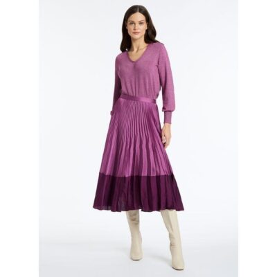 David Lawrence Nancy Pleat Midi Skirt
