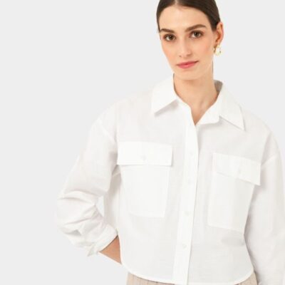 Forcast Kyla Crop Pocket Shirt