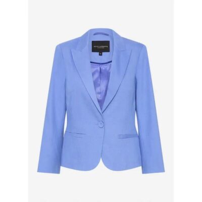 David Lawrence Chaya Cropped Linen Blazer