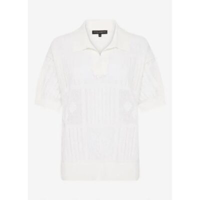 David Lawrence Levi Crochet Polo Knit
