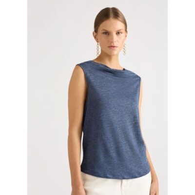 David Lawrence Larissa Cowl Neck Tee