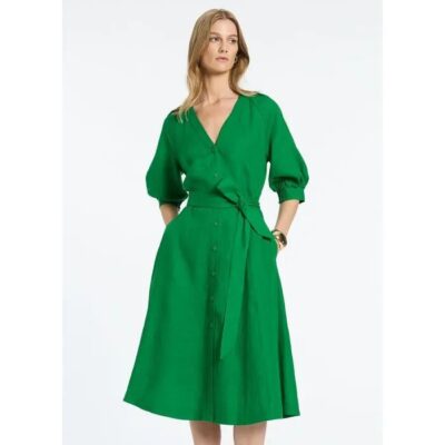 David Lawrence Adrienne Linen Dress
