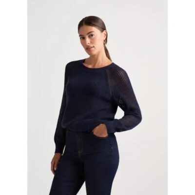 David Lawrence Ribera Crochet Sleeve Knit