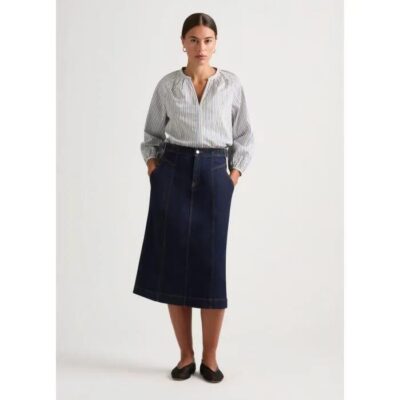 David Lawrence June A-Line Denim Skirt