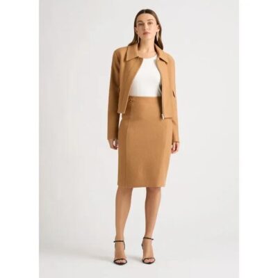 David Lawrence Cosmos Felted Wool Skirt