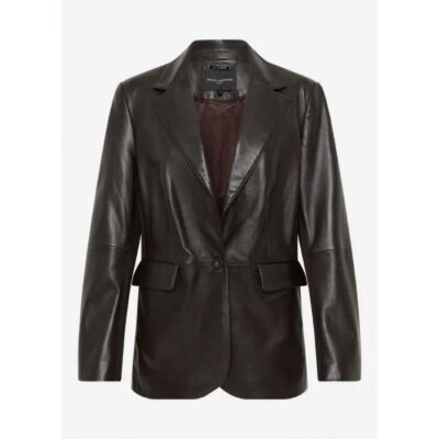 David Lawrence Nemesia Leather Blazer