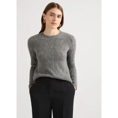 David Lawrence Jules Fluffy Cable Knit