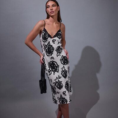 Ode Gene Dress Black Rose