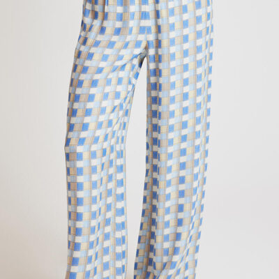 Ode Gene Wide Leg Pant Hanalei Check