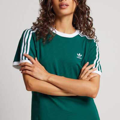 Adidas Originals Three Stripe Tee Collegiate Green