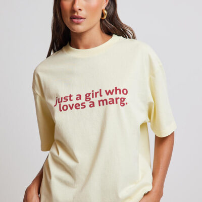 Stylerunner Just a Girl Who Loves a Marg Tee Lemon Icing