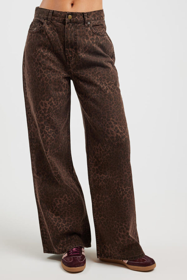 Stylerunner Leopard Canvas Pant Washed Leopard