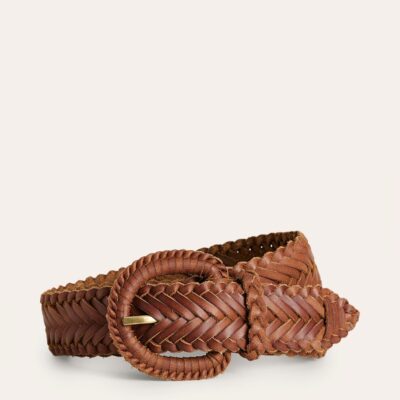 Boden Woven Leather Belt