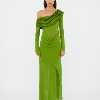 Christopher Esber Silk Draped Shawl Dress