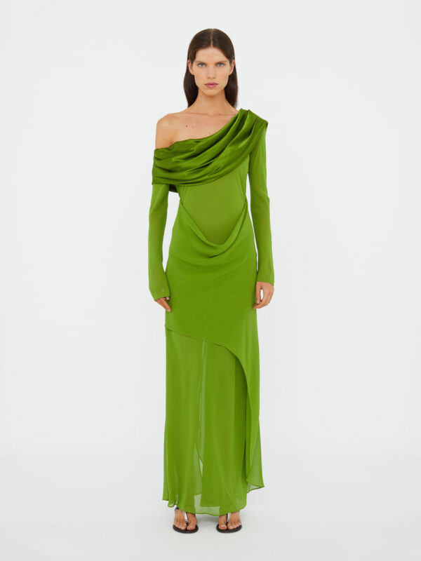Christopher Esber Silk Draped Shawl Dress