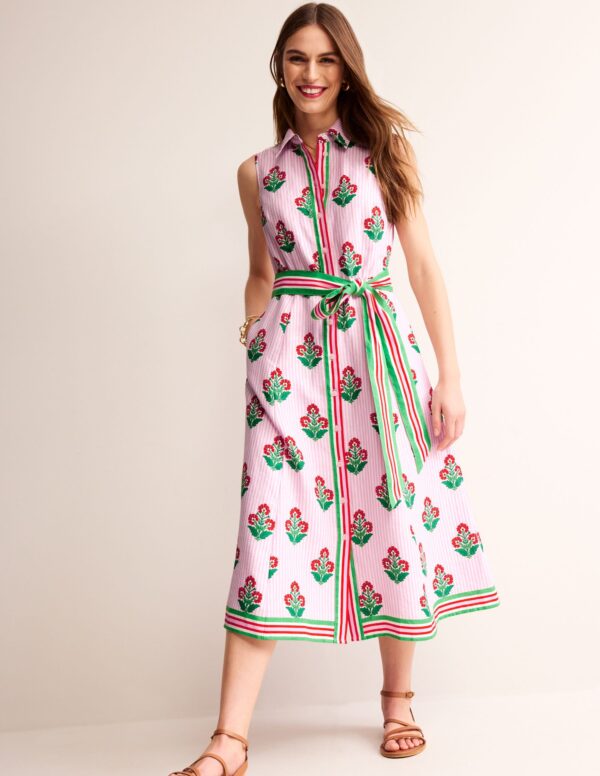 Boden Kate Linen Midi Shirt Dress