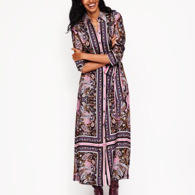 Boden Scarf Print Shirt Dress