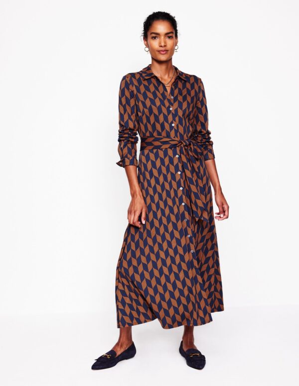 Boden Marcia Jersey Midi Shirt Dress