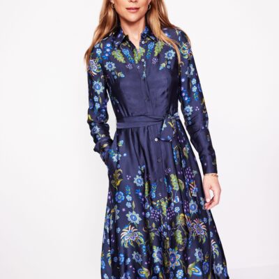 Boden Kate Satin Shirt Dress