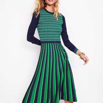 Boden Maria Jacquard Knitted Dress
