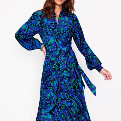 Boden Martha Godet Maxi Shirt Dress