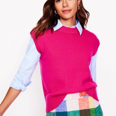 Boden Chunky Cashmere Crew Neck Tank