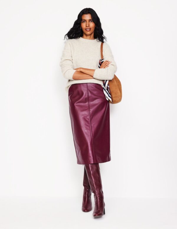 Boden PU Straight Skirt