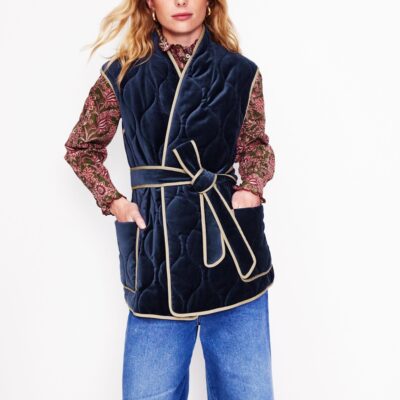 Boden Velvet Wrap Waistcoat