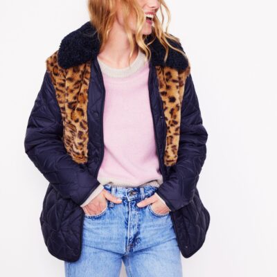 Boden Chester Quilted Borg Coat