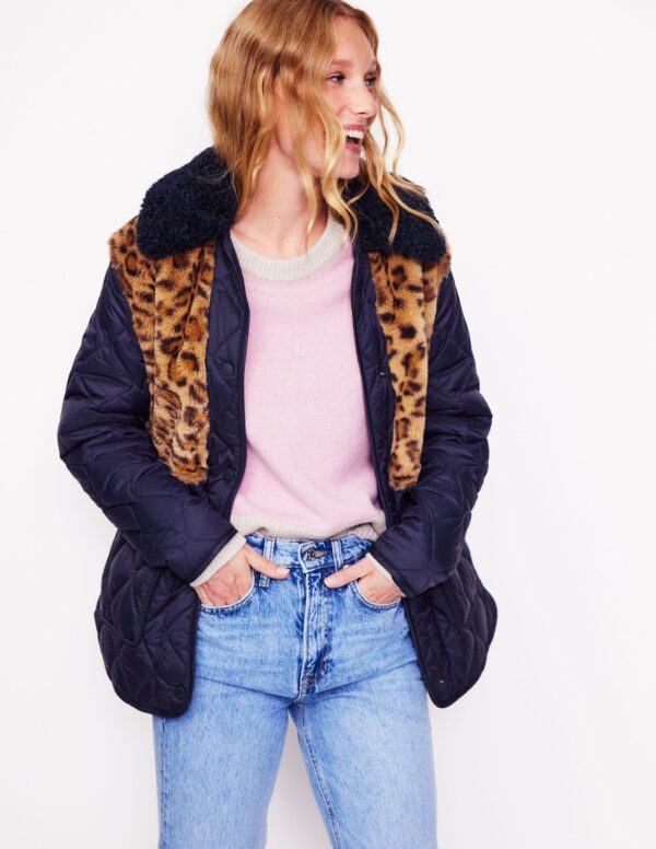 Boden Chester Quilted Borg Coat