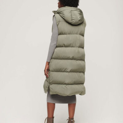 Superdry Longline Hooded Puffer Gilet