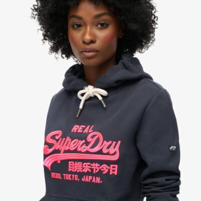 Superdry Neon Vintage Logo Embroidered Graphic Hoodie