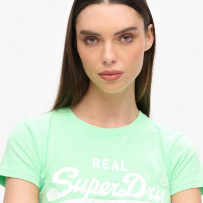 Superdry Neon Vintage Logo Graphic Fitted Tee