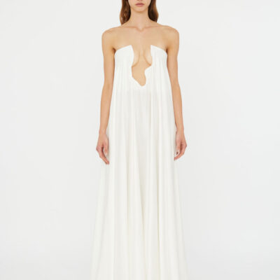 Christopher Esber Textured Silk Salacia Strapless Gown