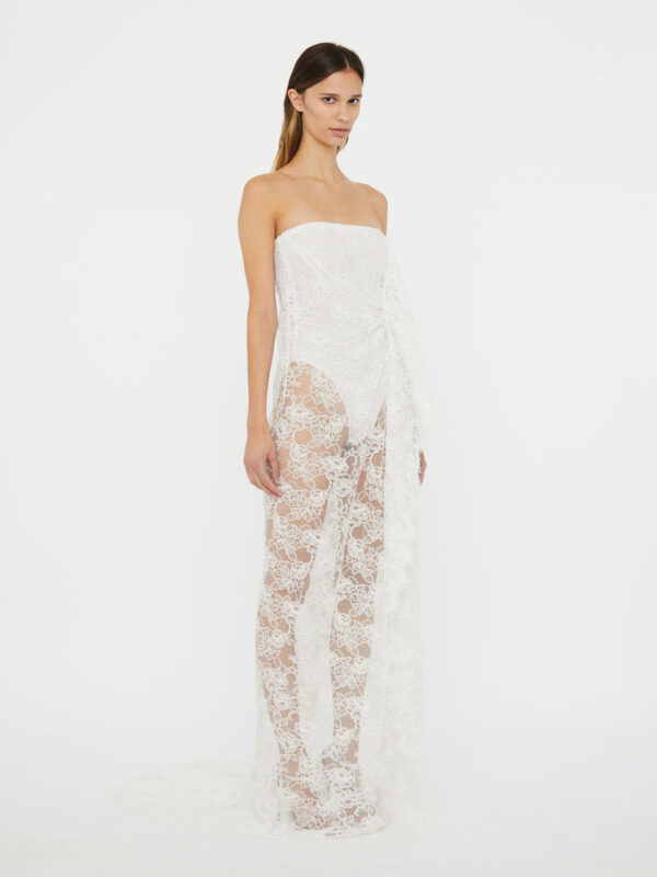 Christopher Esber Floating Lace Strapless Gown - Image 2