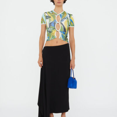 Christopher Esber Acidic Floral Open Twist Tee