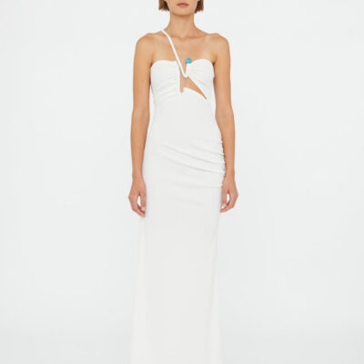 Christopher Esber Crystal Pin Cutaway Cami Dress
