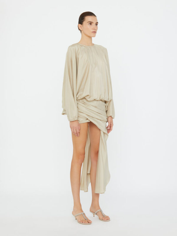 Christopher Esber Parachute Silk Drape Mini Dress - Image 2