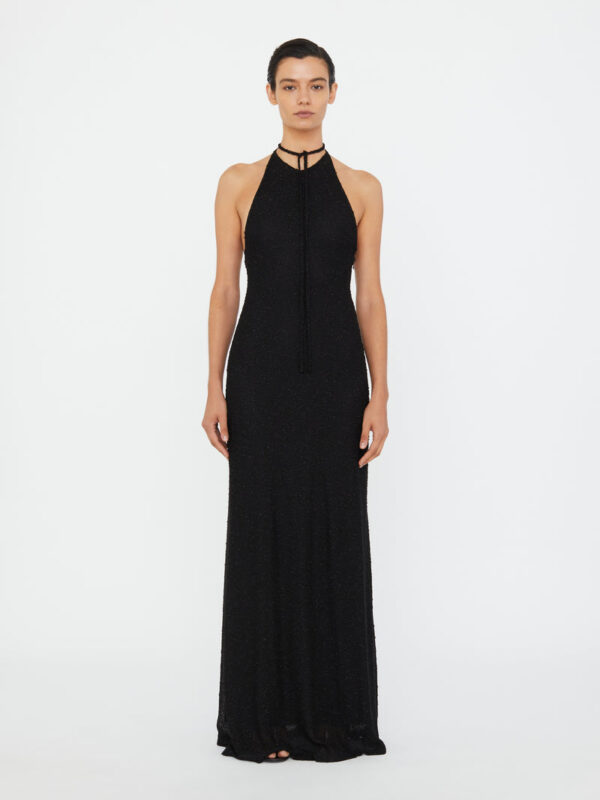 Christopher Esber Imber Metallic Halter Dress