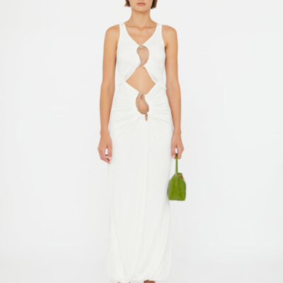 Christopher Esber Paisley Overlay Disconnect Encased Dress