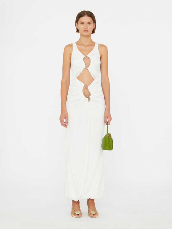 Christopher Esber Paisley Overlay Disconnect Encased Dress