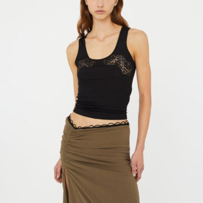 Christopher Esber Encased Lace Rib Tank
